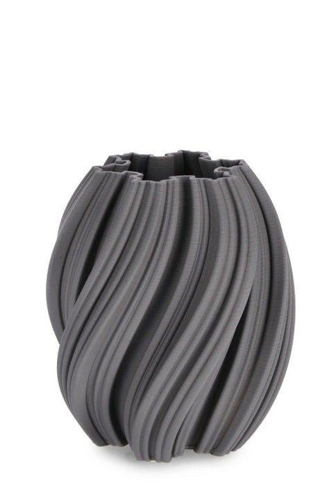 VASO CERAMICA » stampata in 3D grigio H21cm - ROK