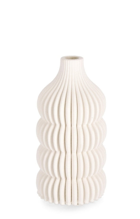 VASO CERAMICA » stampata in 3D beige H20cm - KENDRA