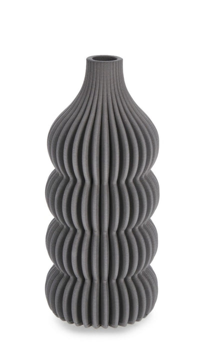 CERAMIC VASE » 3D printed grey h24 cm - JASON