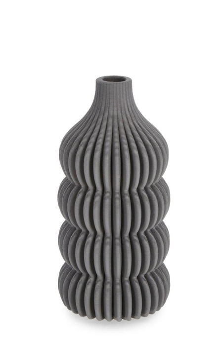 CERAMIC VASE » 3D printed grey h19 cm - KAMAR