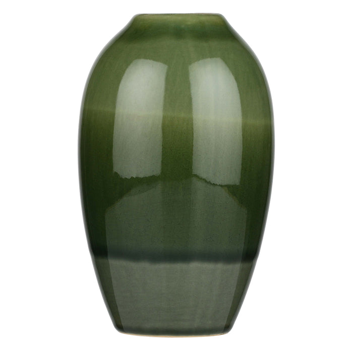 CRAQUELÈ VASE » shaded green h18 cm - NARA