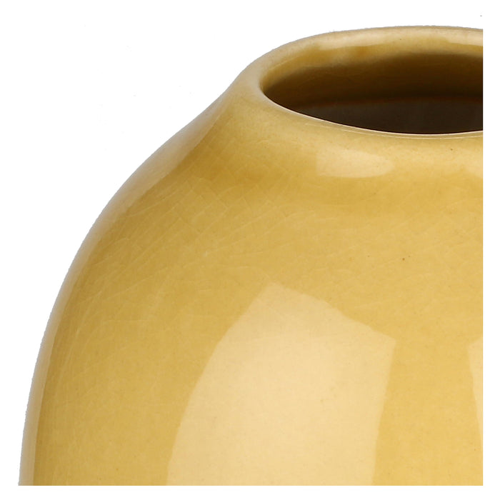 CRAQUELÈ VASE » shaded yellow h18 cm - LUISA