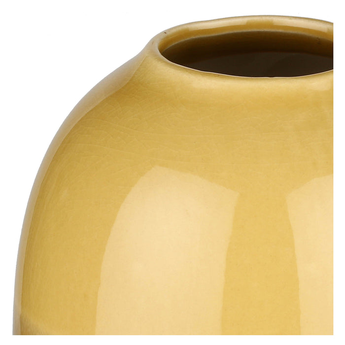 CRAQUELÈ VASE » shaded yellow h25,5 cm - ROMOLO