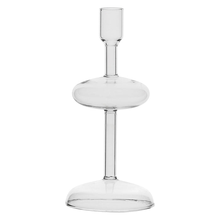 CANDLE HOLDER » Transparent glass 22cm - LIANA