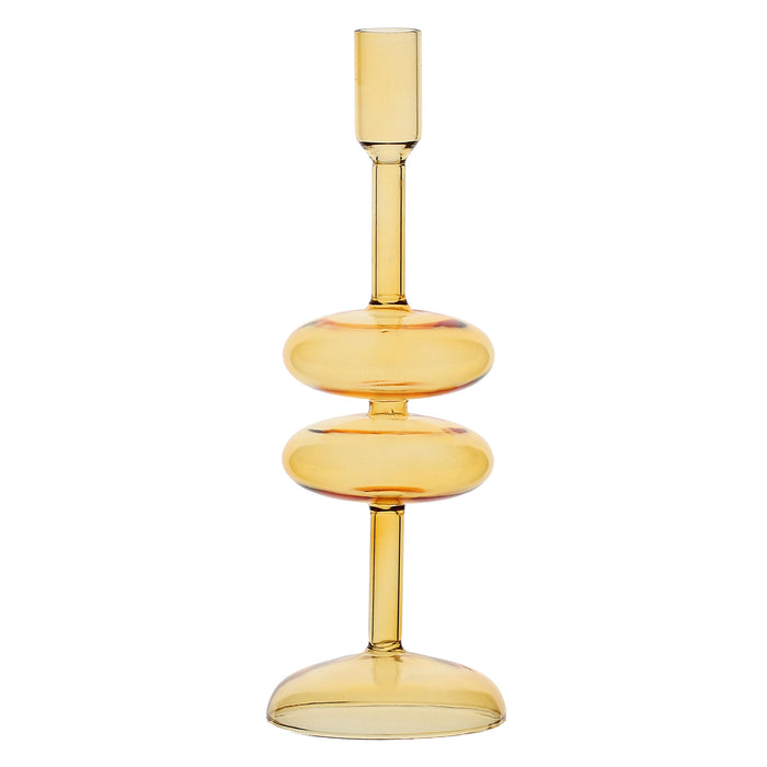 CANDLE HOLDER » Amber glass 28cm - LINUS