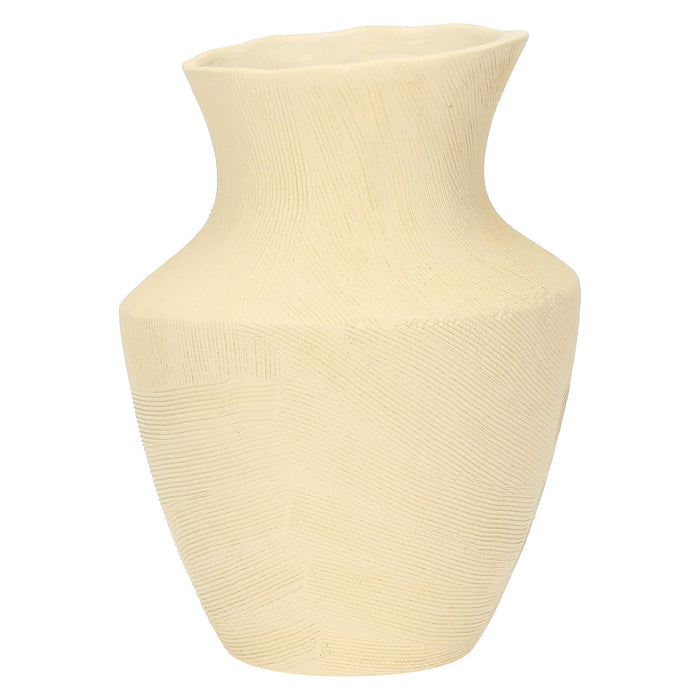 VASO CERAMICA » beige obliquo H22 - MARLOW