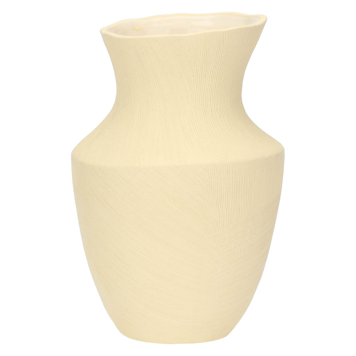 VASO CERAMICA » beige obliquo H28 - LONELLA