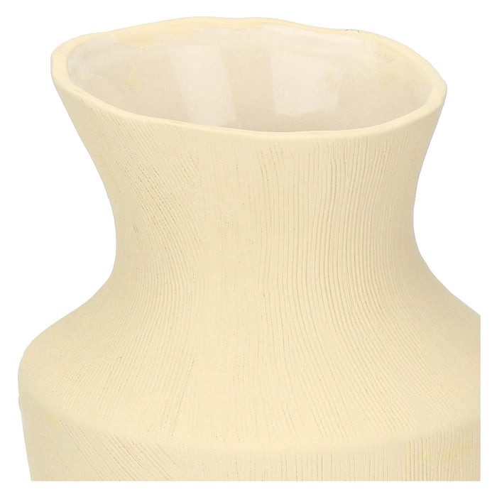 VASO CERAMICA » beige obliquo H28 - LONELLA