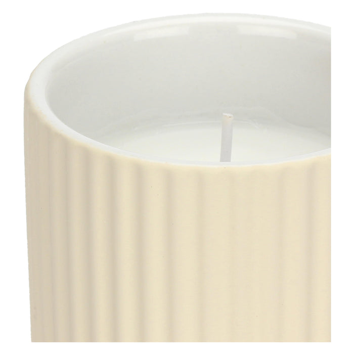 CANDLE » Ivory scented candle in ceramic container with lid 8cm - HAILA