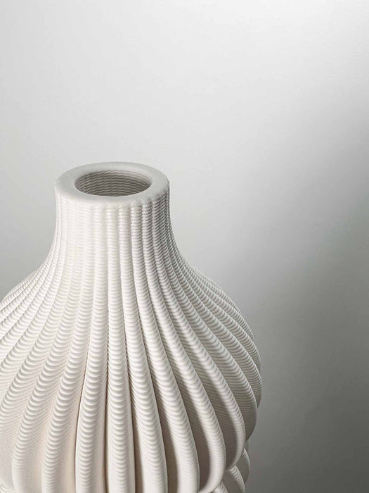 CERAMIC VASE » 3D printed beige h20 cm - KENDRA