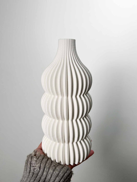 CERAMIC VASE » 3D printed beige h25 cm - KIM