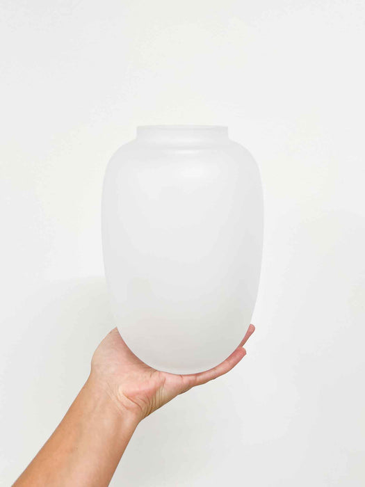 GLASS VASE » transparent sanded big - BRANDO